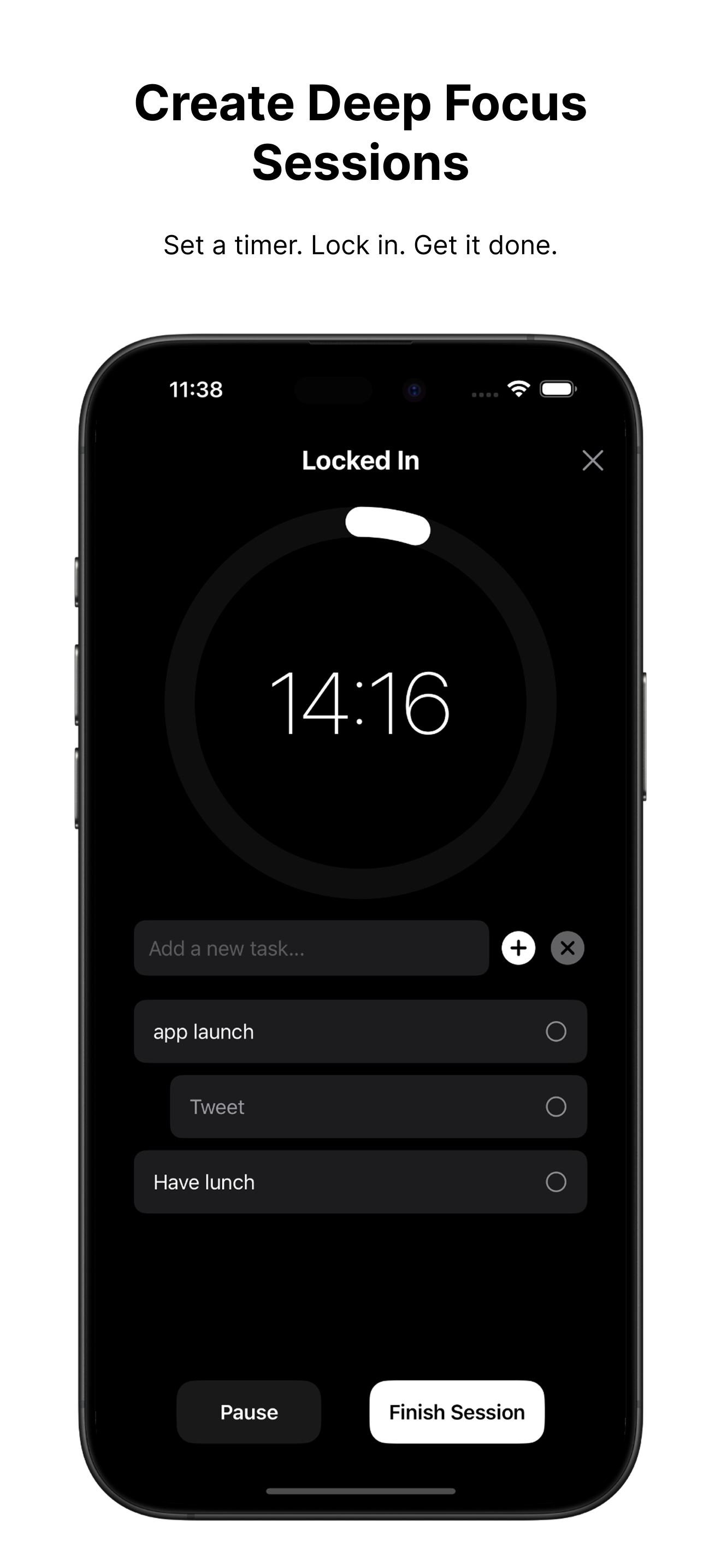 Lock In timer user interface – Frame 47
